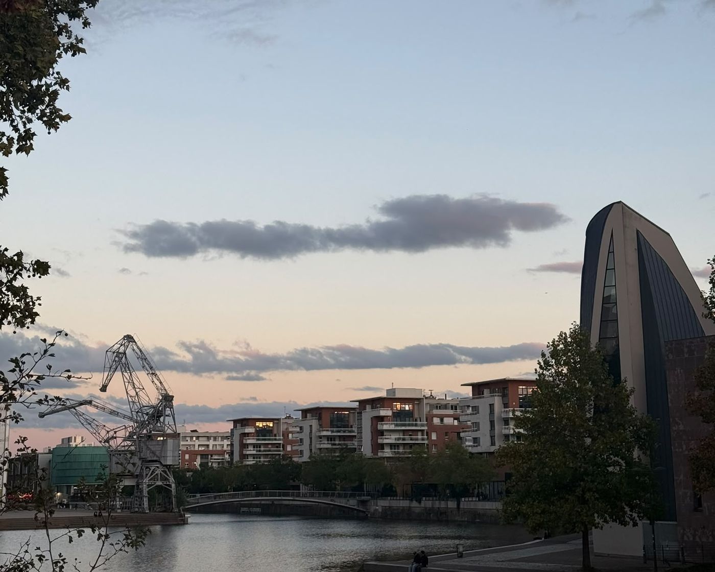 Presqu'île Malraux au coucher du soleil
